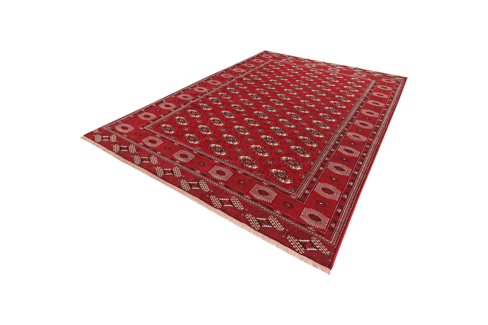 Turkman — Hand-knotted, 234x333 cm, Red, 100% Virgin Wool | View 5