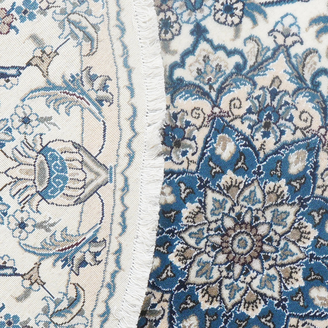 Nain 12La — Hand-knotted, 198x198 cm, Beige, 100% Virgin Wool | View 6