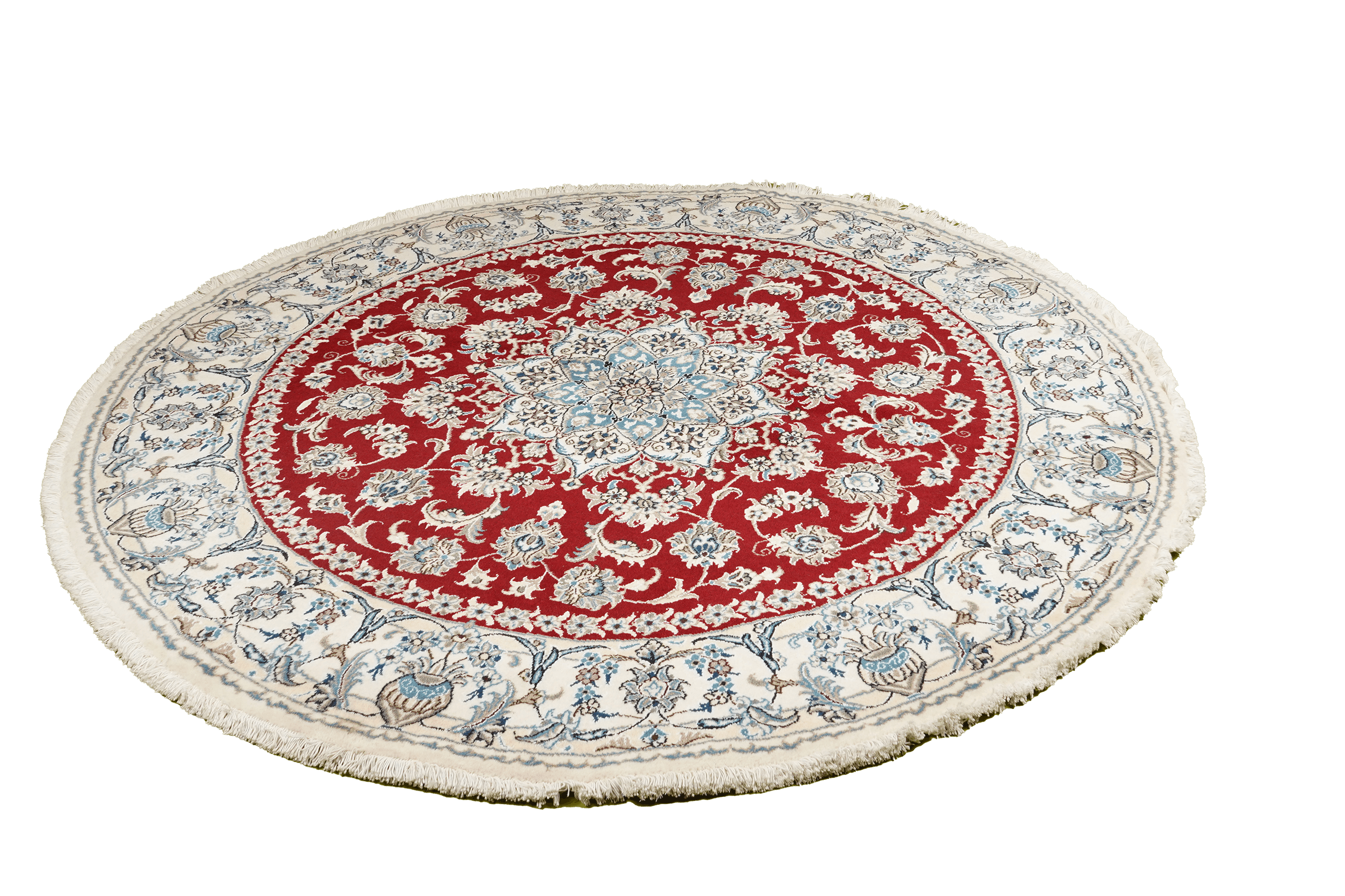 Nain — Hand-knotted, 202x202 cm, Red, 100% Virgin Wool | View 5