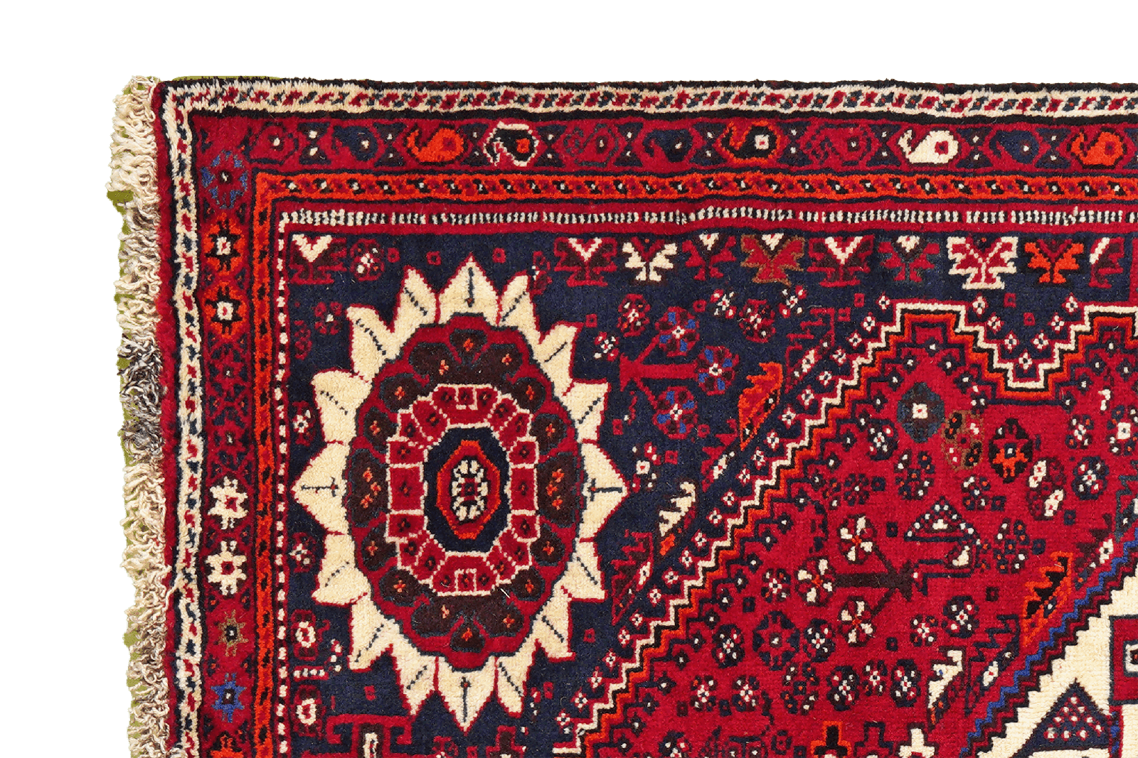 Gashgai — Hand-knotted, 112x161 cm, Red, 100% Virgin Wool | View 3
