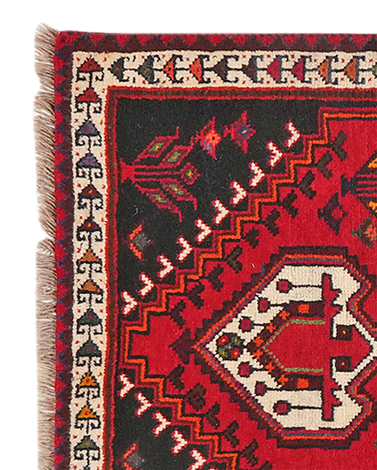Gashgai — Hand-knotted, 88x127 cm, Red, 100% Virgin Wool | View 3