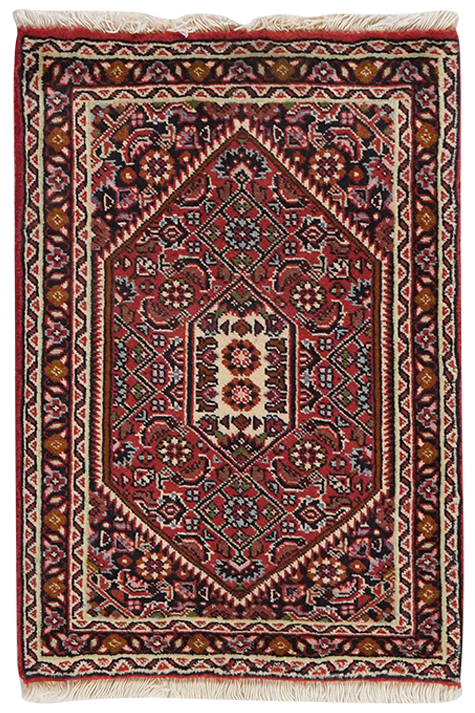 Bidjar Zandjan — Handgefertigt, 63x44 cm, Blau, 100% Virgin Wool | Main view