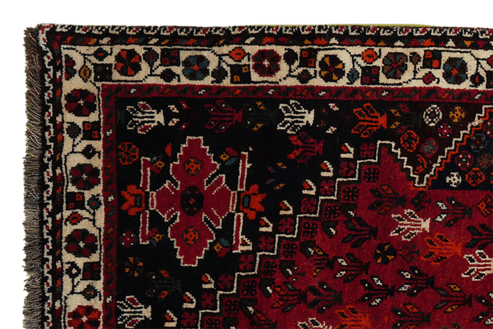 Gashgai — Hand-knotted, 165x270 cm, Red, 100% Virgin Wool | View 3