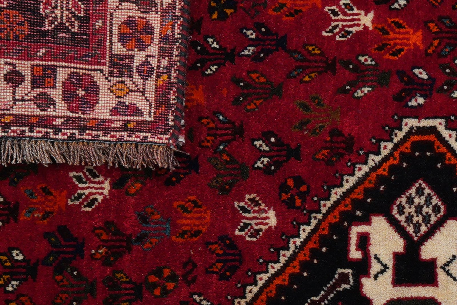 Gashgai — Hand-knotted, 165x270 cm, Red, 100% Virgin Wool | View 8