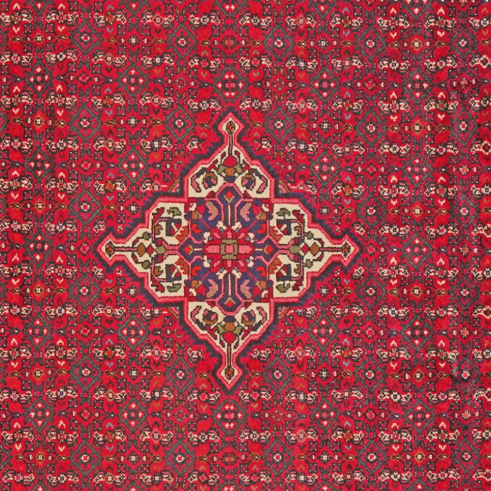 Hosseinabad — Hand-knotted, 205x312 cm, Red, 100% Virgin Wool | View 4
