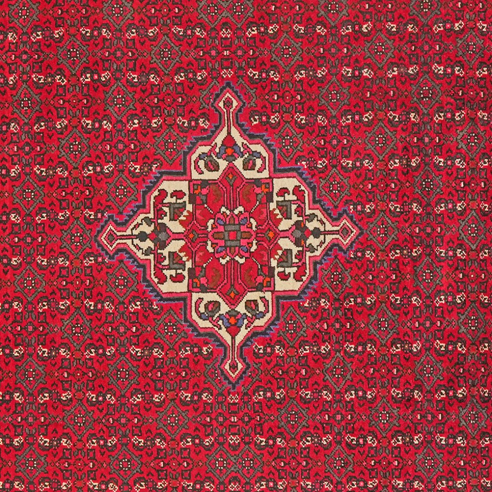 Hosseinabad — Hand-knotted, 212x295 cm, Red, 100% Virgin Wool | View 4