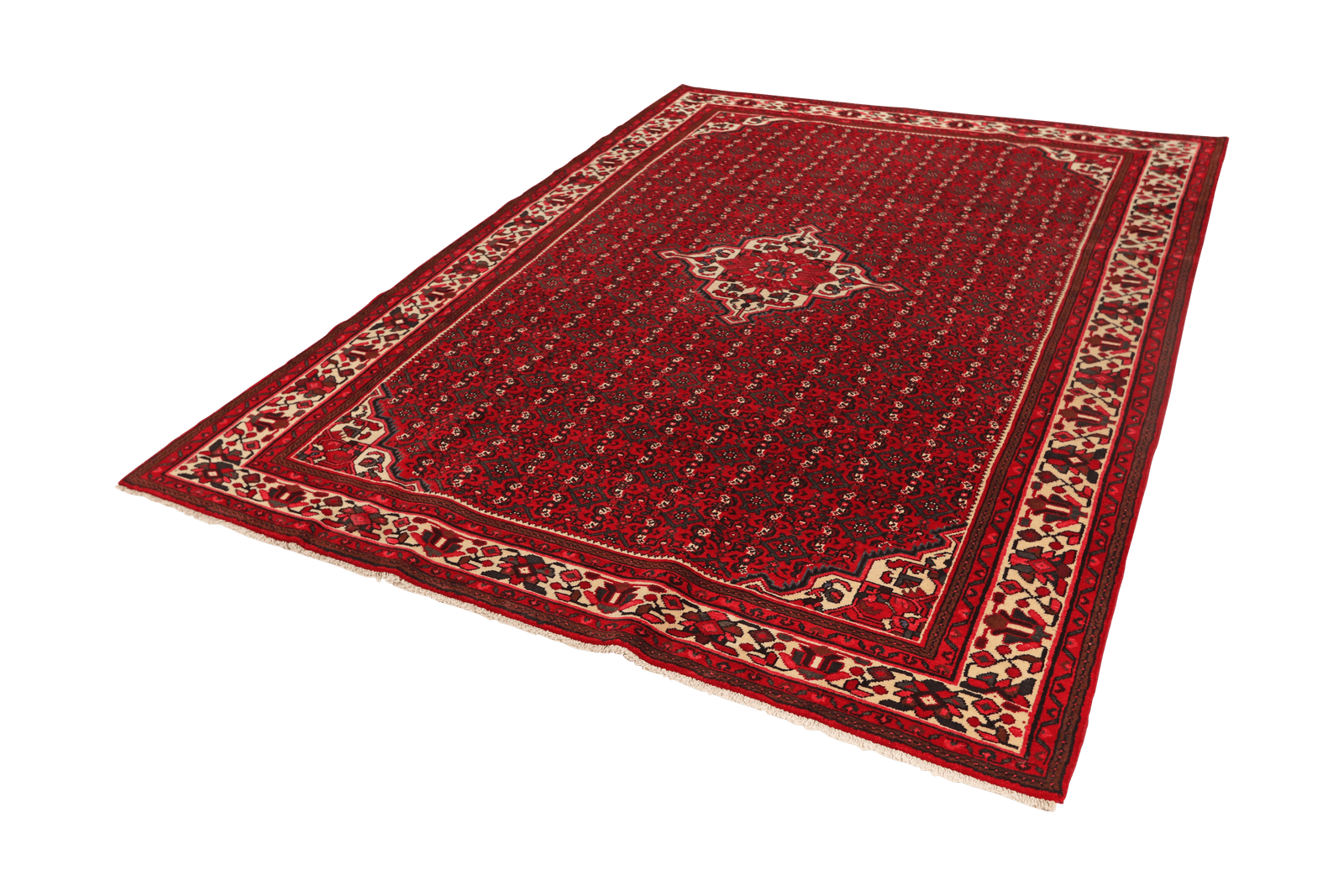Hosseinabad — Hand-knotted, 212x295 cm, Red, 100% Virgin Wool | View 5