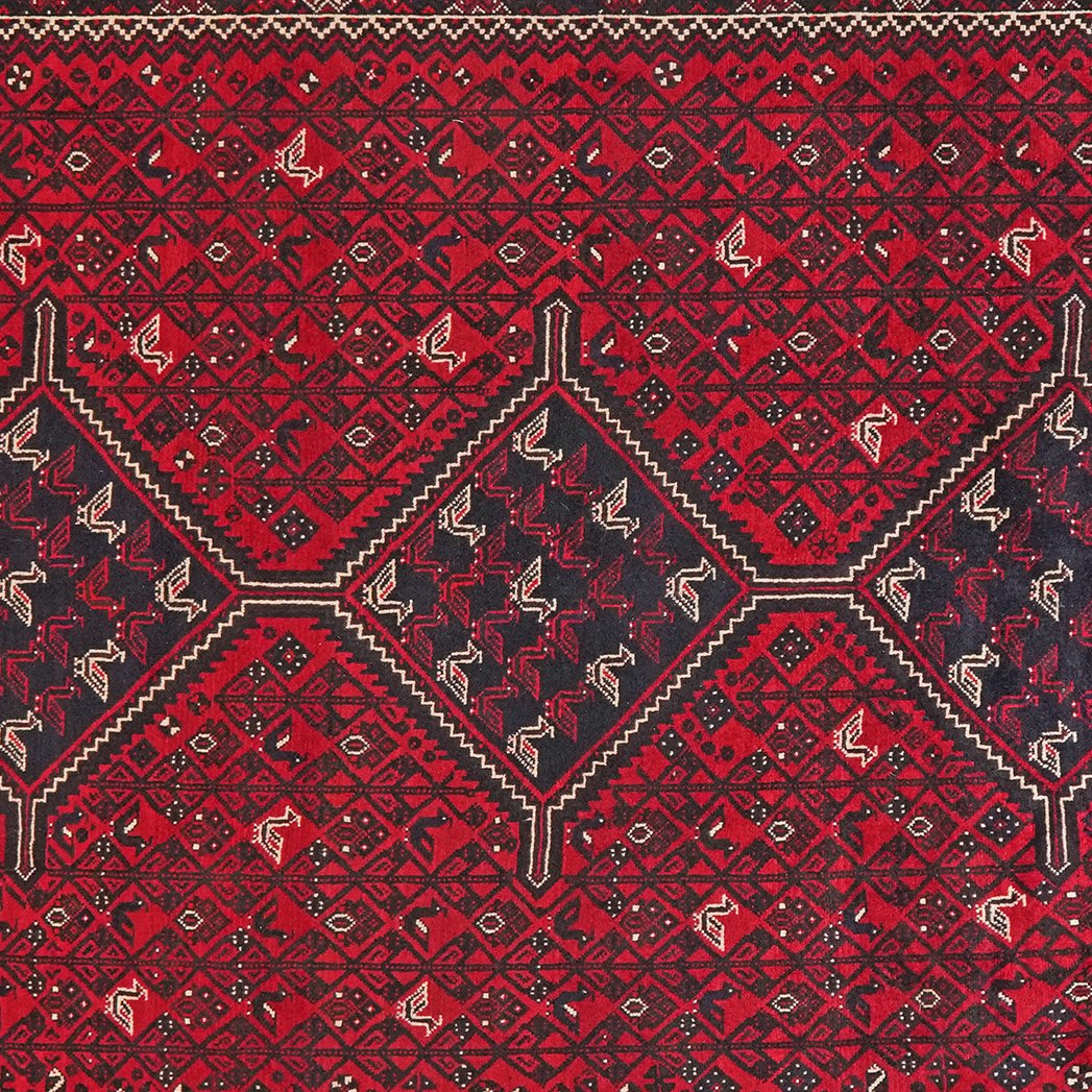 Gashgai — Hand-knotted, 239x332 cm, Red, 100% Virgin Wool | View 4