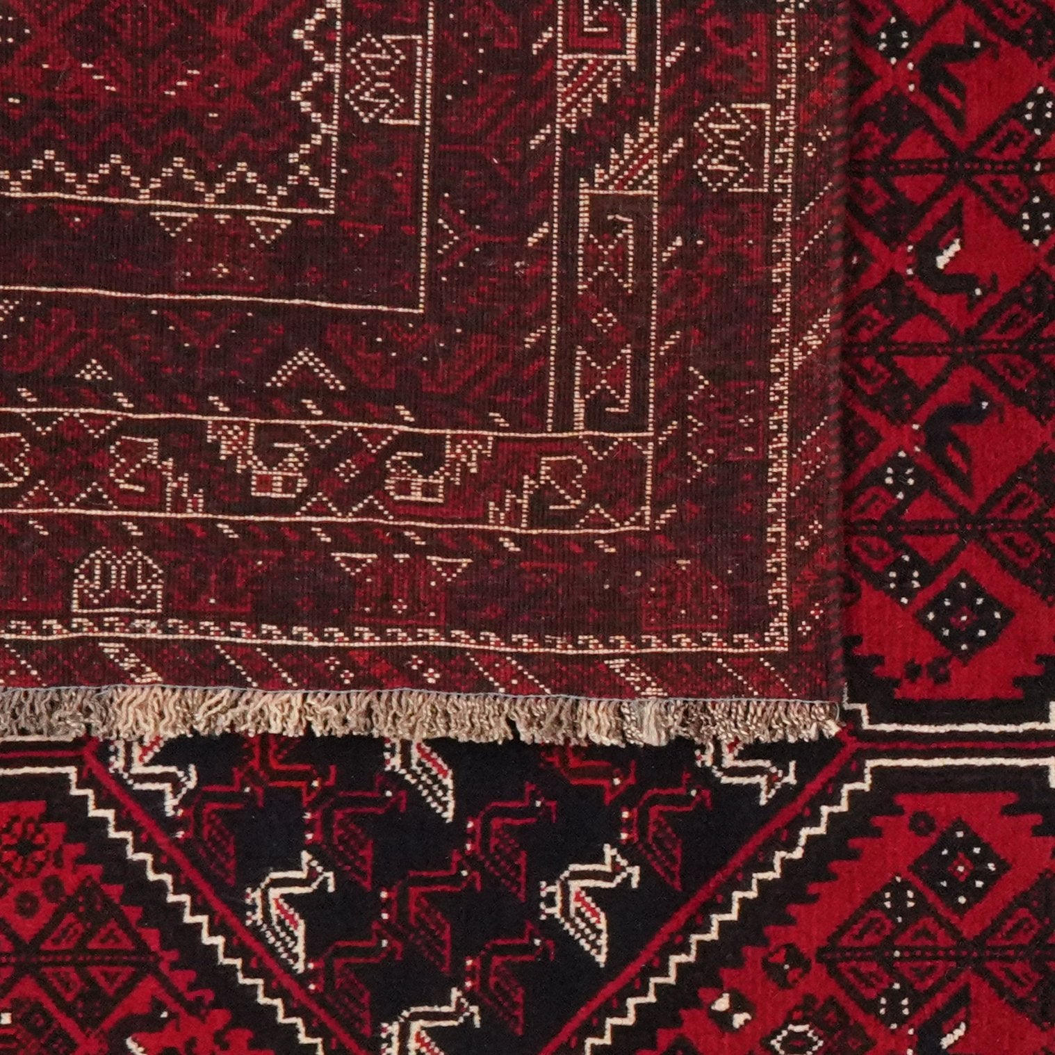 Gashgai — Hand-knotted, 239x332 cm, Red, 100% Virgin Wool | View 6