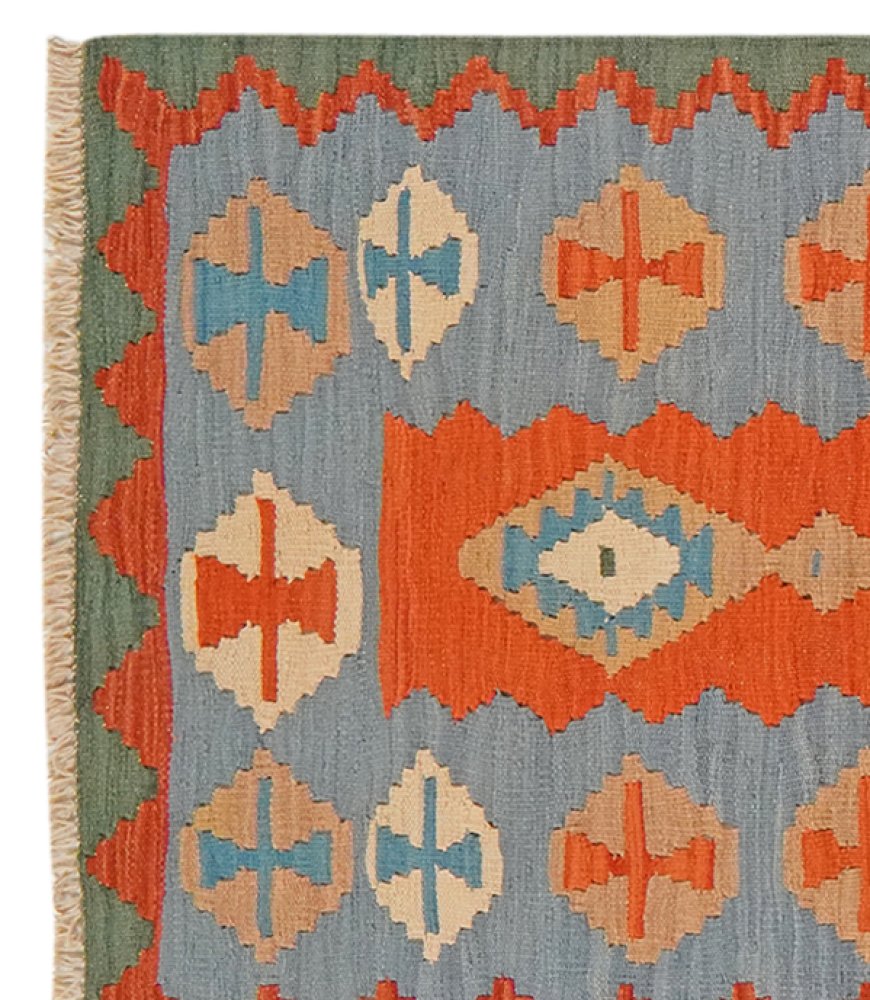 Kelim Gashgai — Handmade, 86x295 cm, Multicolor, 100% Virgin Wool | View 3