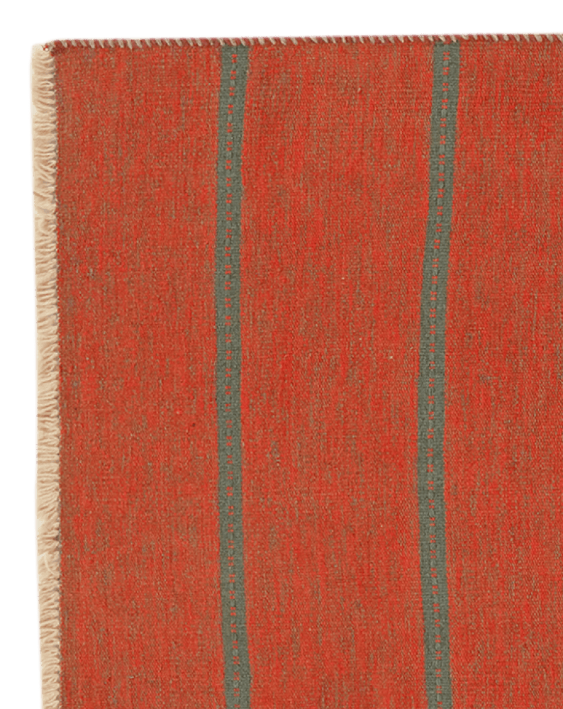 Kelim Gashgai — Handmade, 94x201 cm, Orange, 100% Virgin Wool | View 3