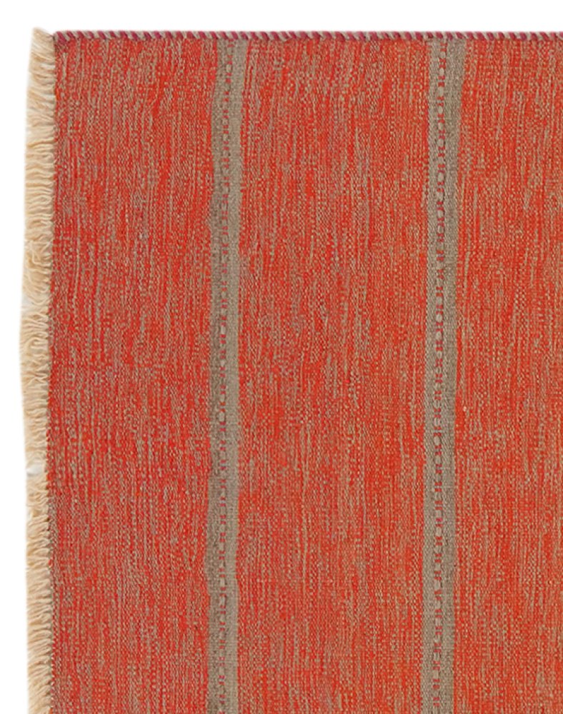 Kelim Gashgai — Handmade, 97x201 cm, Orange, 100% Virgin Wool | View 3