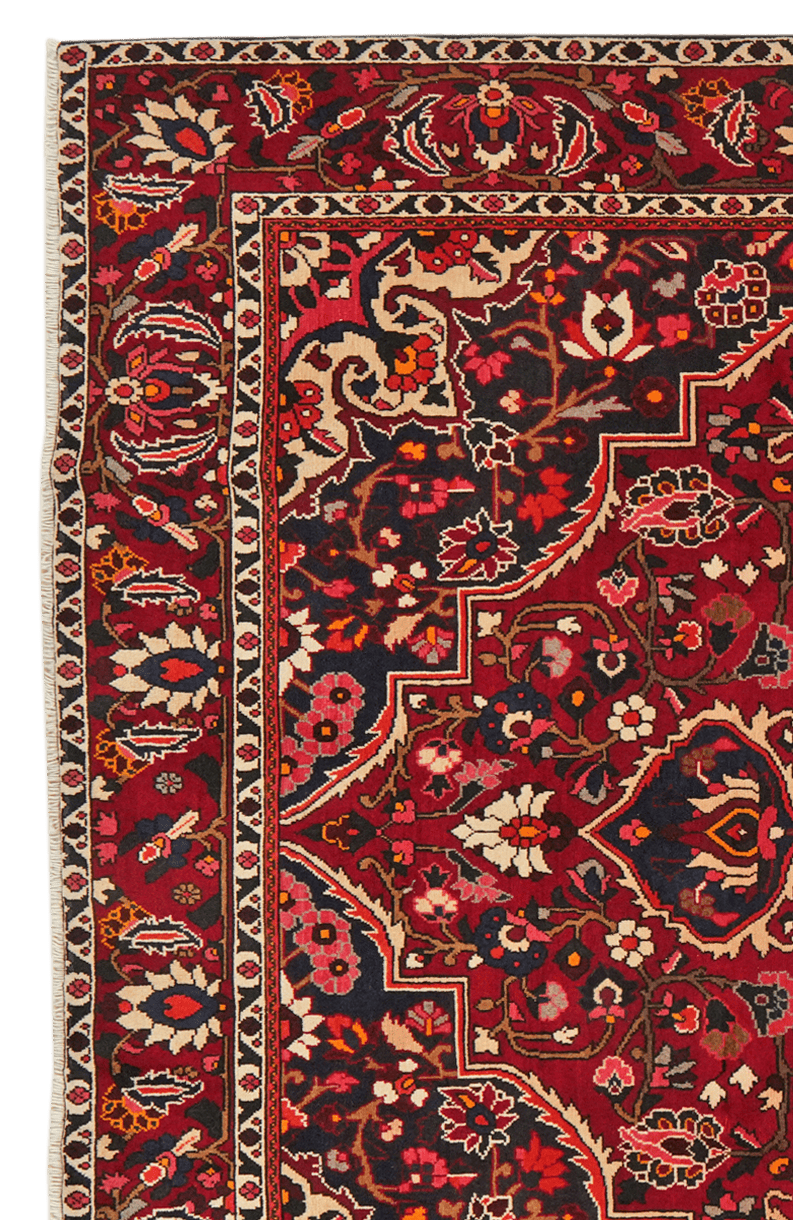 Bakhtiar — Hand-knotted, 206x296 cm, Red, 100% Virgin Wool | View 3