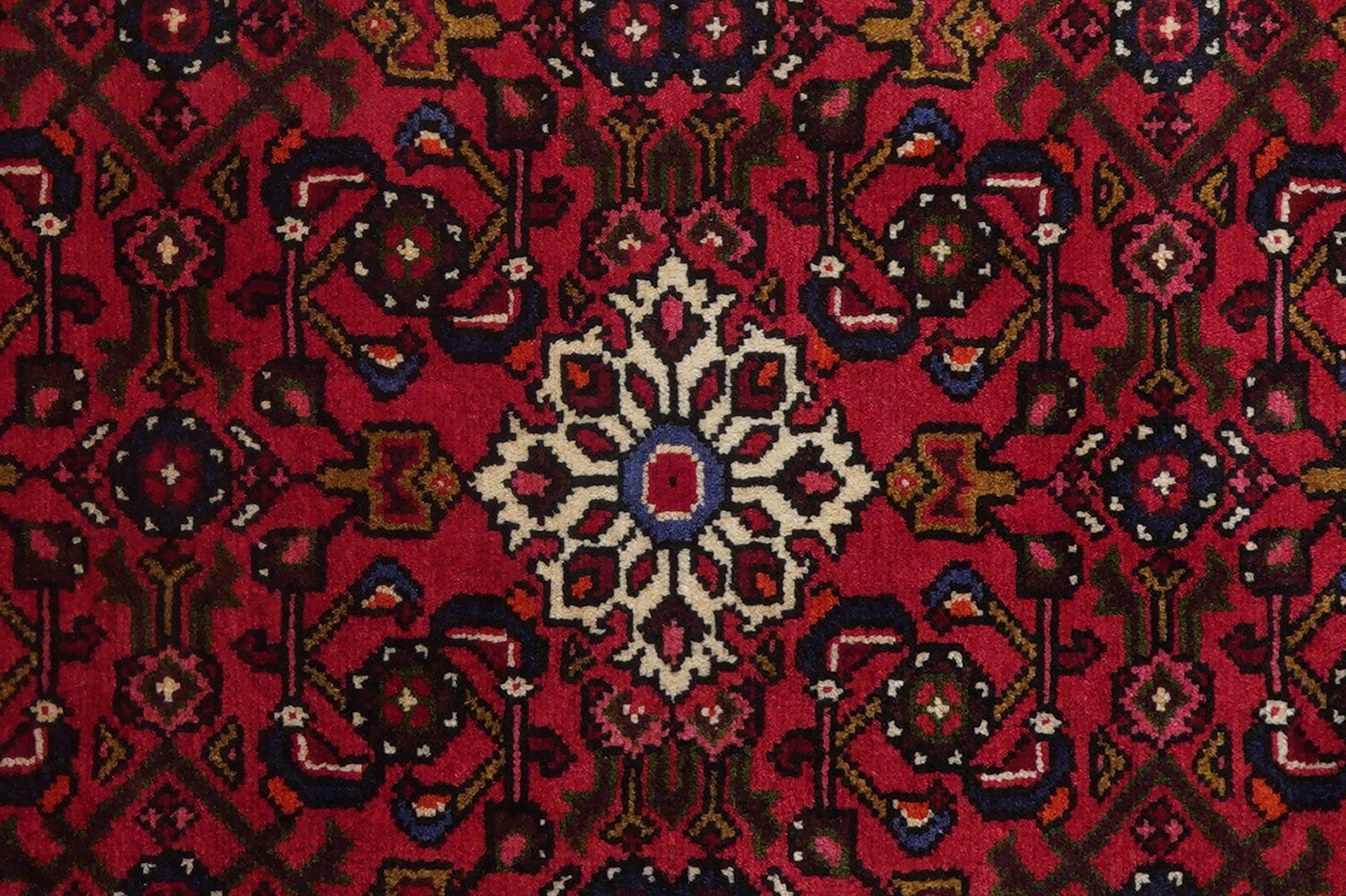 Hosseinabad — Hand-knotted, 94x318 cm, Red, 100% Virgin Wool | View 7
