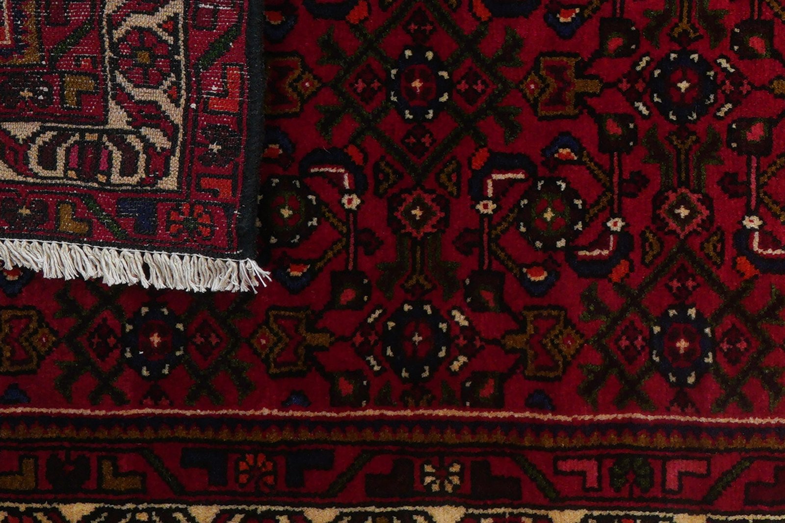 Hosseinabad — Hand-knotted, 94x318 cm, Red, 100% Virgin Wool | View 8