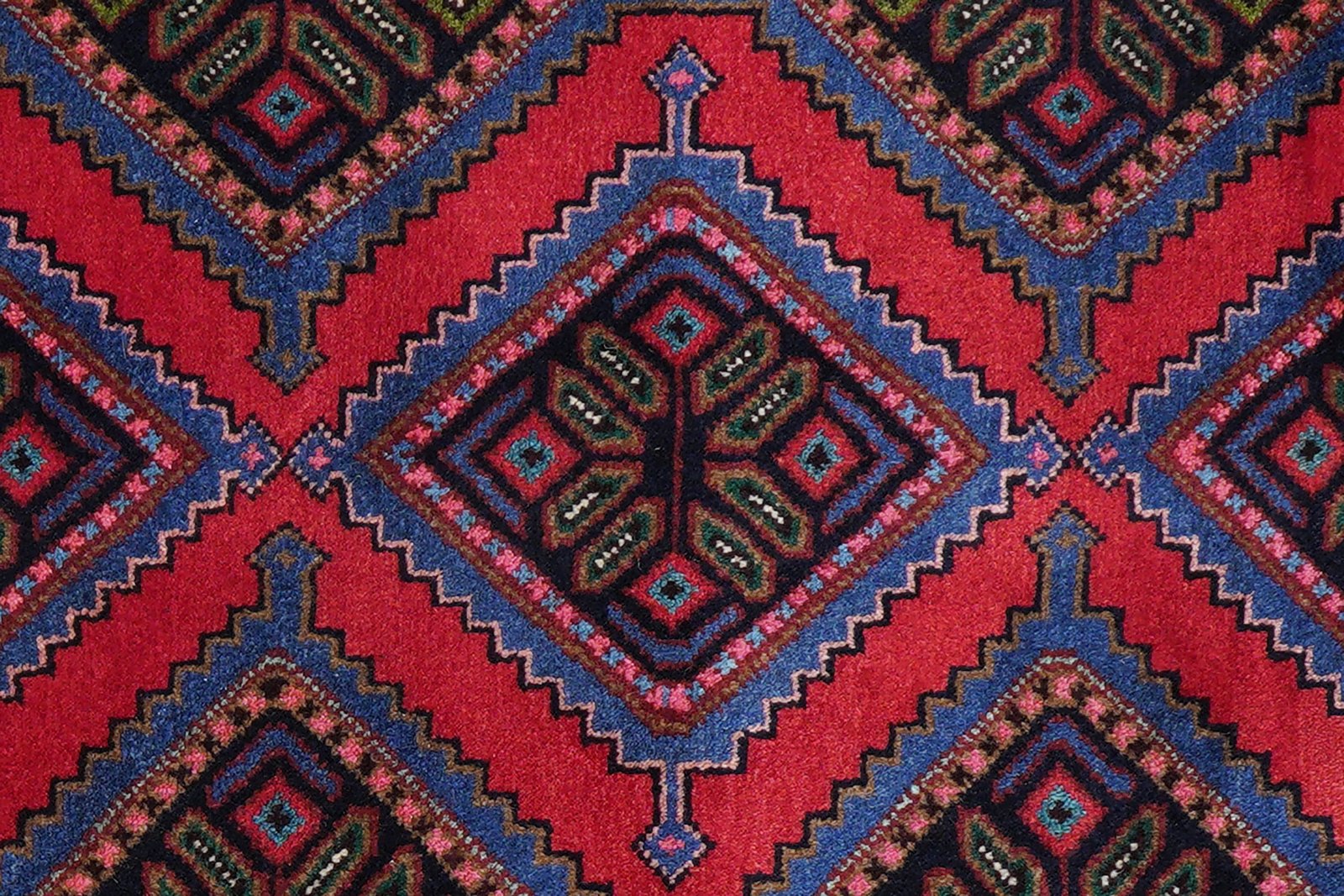 Zagheh — Hand-knotted, 80x307 cm, Red, 100% Virgin Wool | View 7