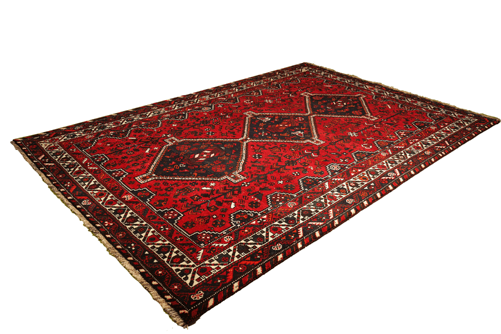 Gashgai — Hand-knotted, 211x299 cm, Red, 100% Virgin Wool | View 5