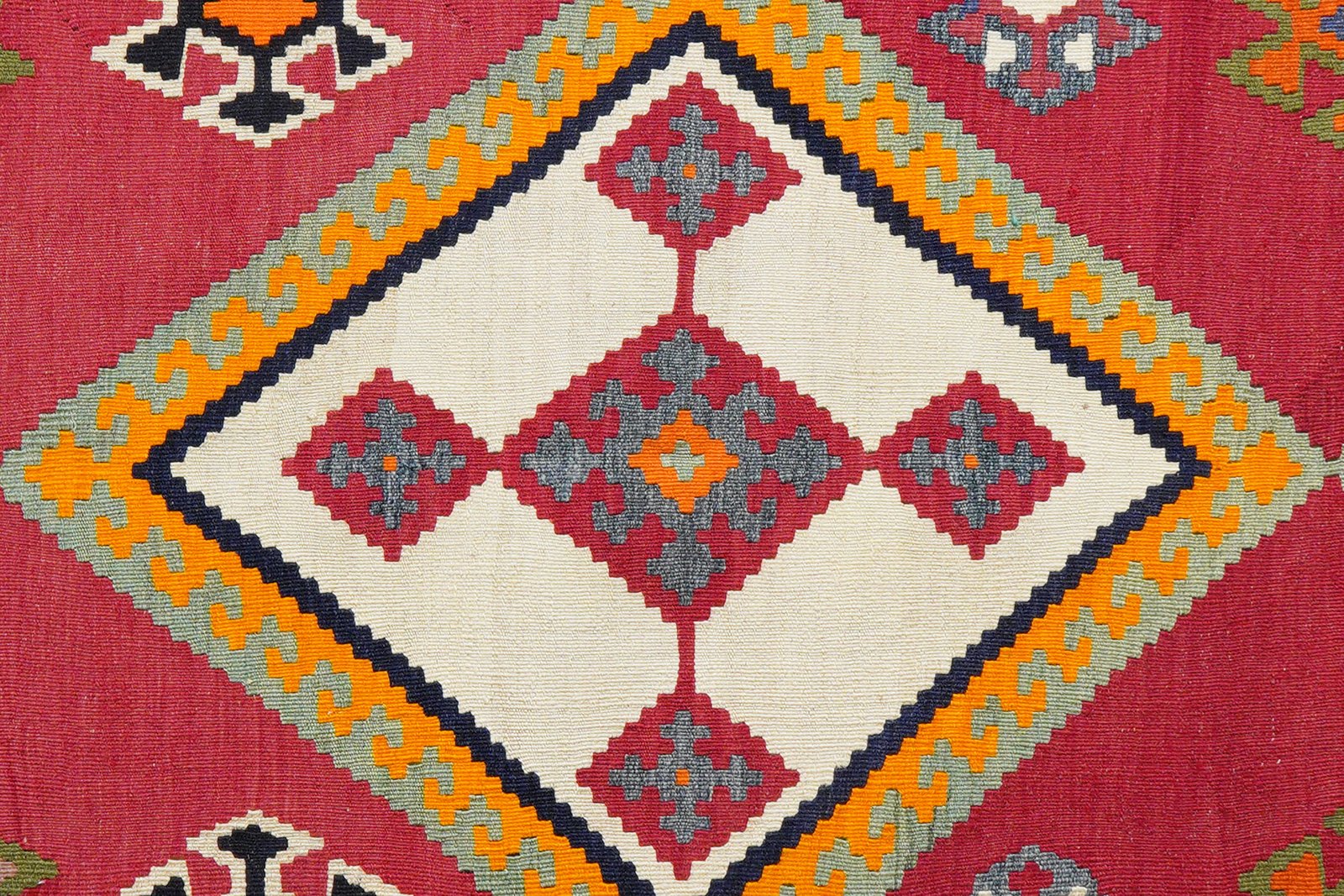 Kelim Gashgai Old — Handmade, 158x290 cm, Red, 100% Virgin Wool | View 6