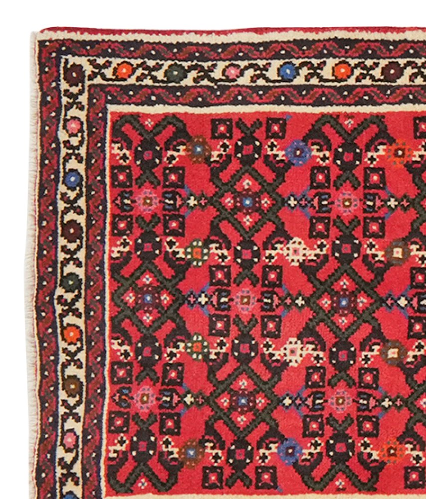Hosseinabad — Hand-knotted, 66x246 cm, Red, 100% Virgin Wool | View 3