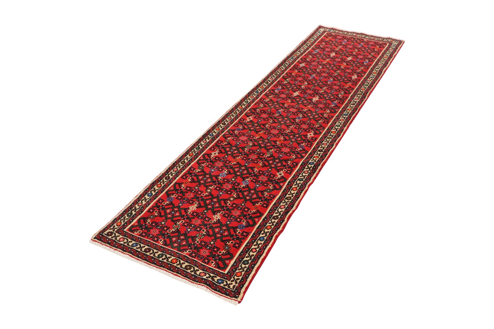 Hosseinabad — Hand-knotted, 66x246 cm, Red, 100% Virgin Wool | View 5