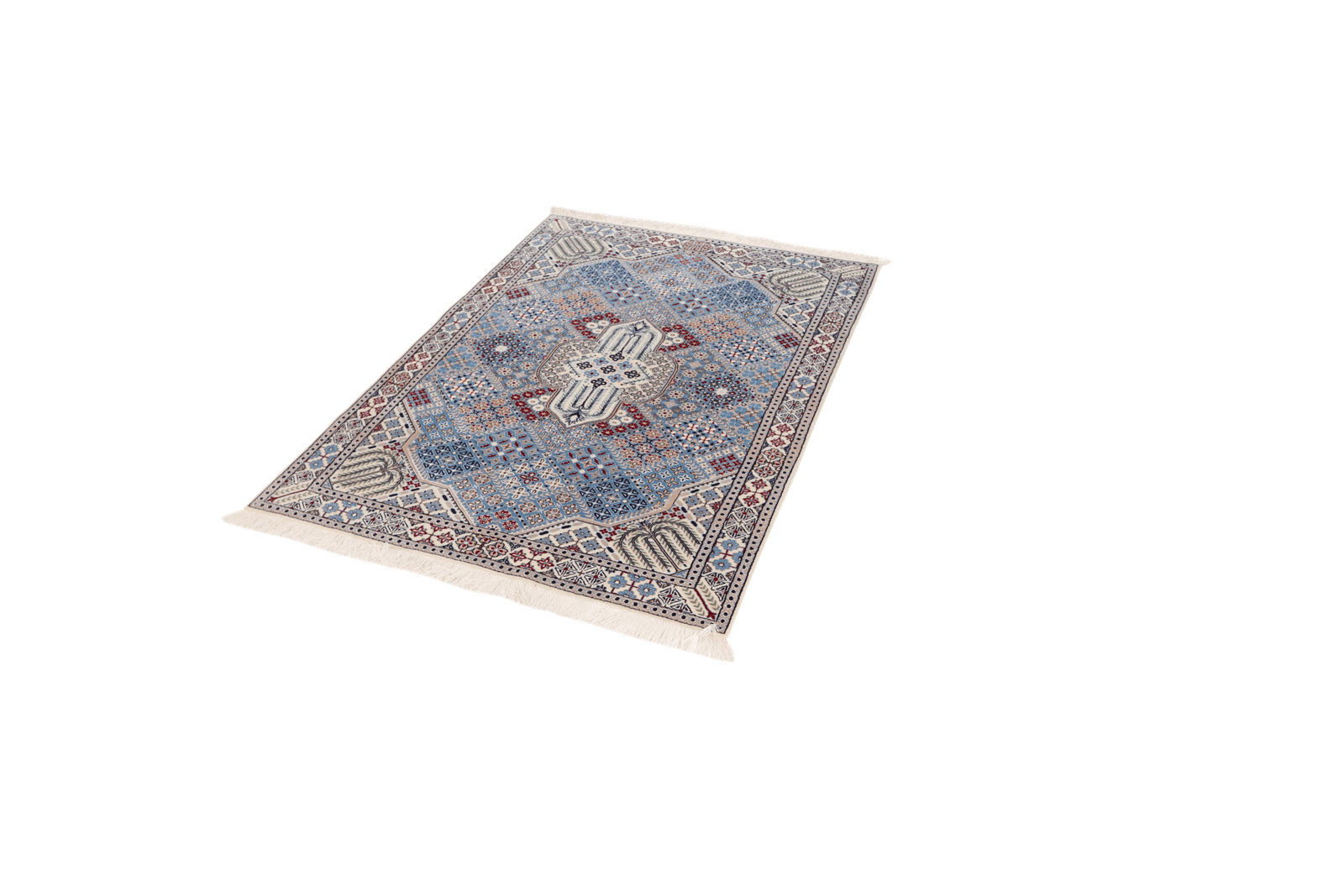 Nain 6La — Hand-knotted, 105x144 cm, Blue, 100% Virgin Wool | View 5