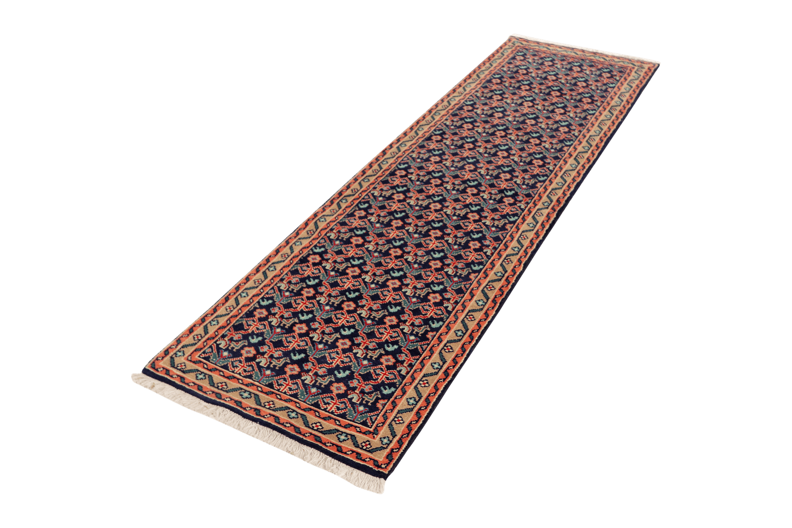 Assadabad — Hand-knotted, 71x237 cm, Blue, 100% Virgin Wool | View 5
