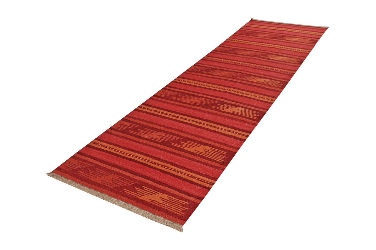 Kelim Gashgai — Handmade, 84x291 cm, Pink, 100% Virgin Wool | View 5