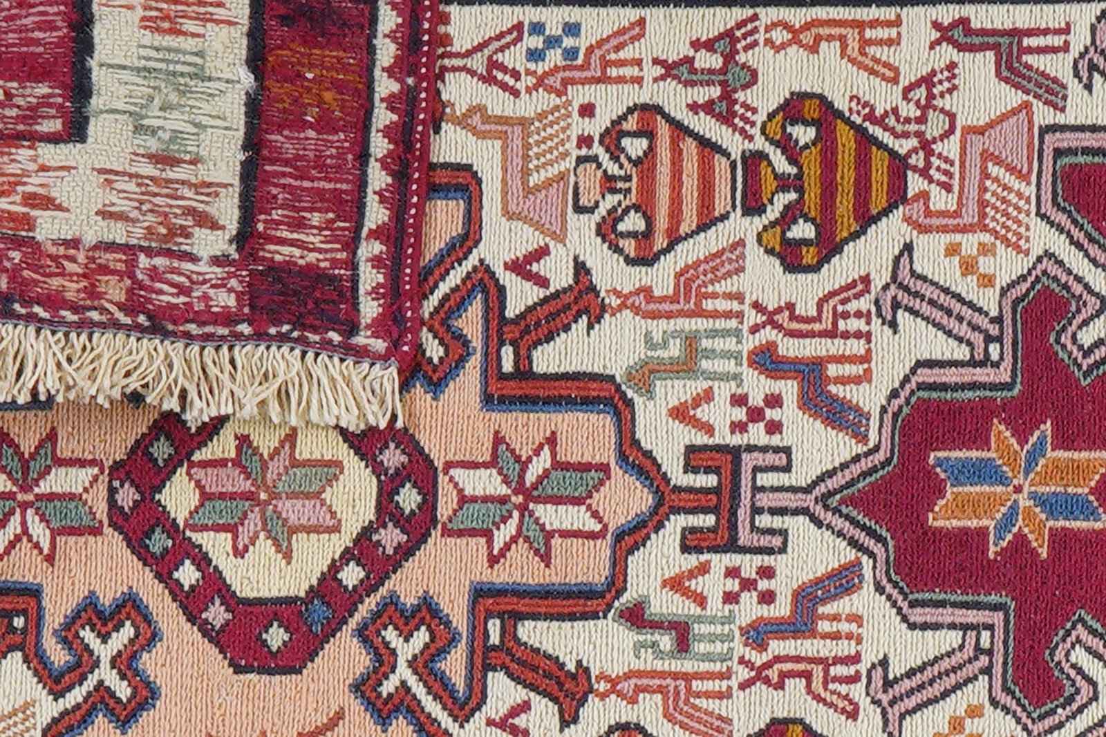 Sumak Shahsavan — Handmade, 78x103 cm, Beige, 100% Virgin Wool | View 6