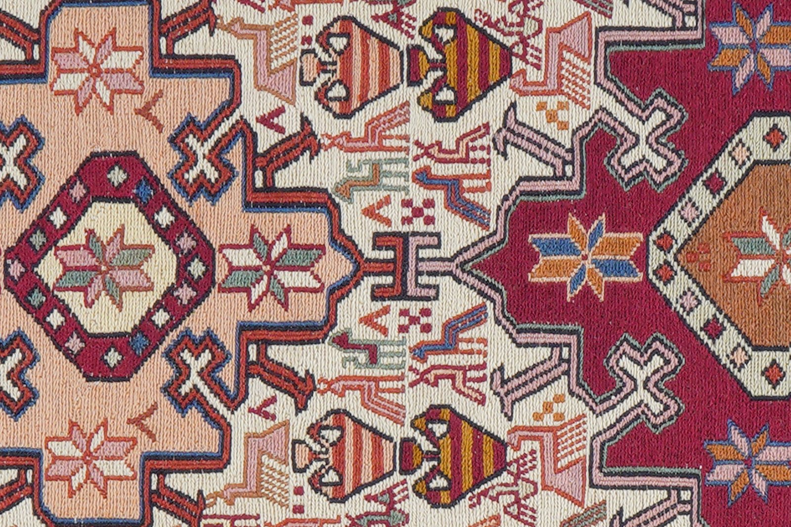 Sumak Shahsavan — Handmade, 78x103 cm, Beige, 100% Virgin Wool | View 7