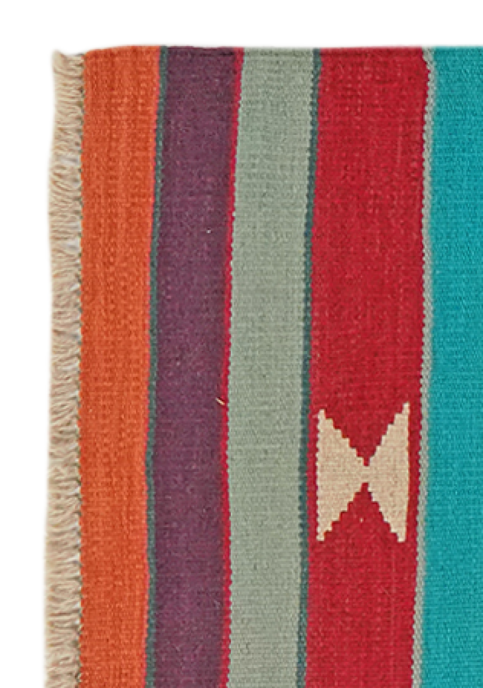 Kelim Gashgai — Handgefertigt, 192x68 cm, Bunt, 100% Virgin Wool | View 4