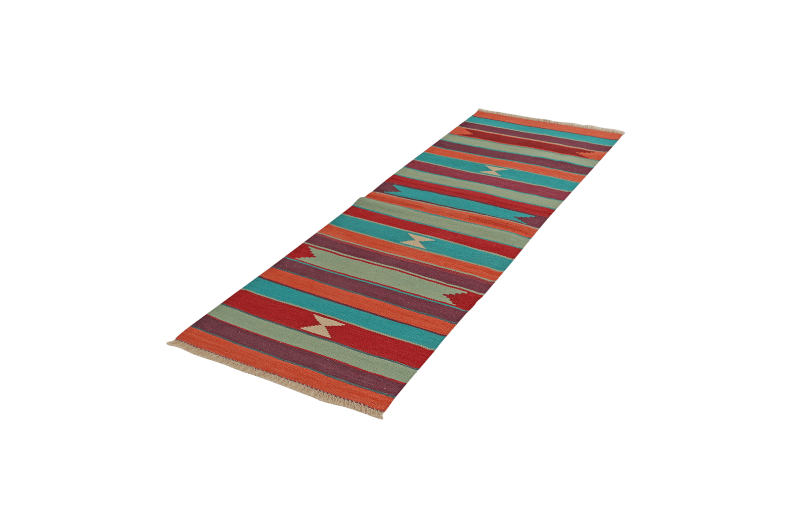 Kelim Gashgai — Handmade, 68x192 cm, Multicolor, 100% Virgin Wool | View 5
