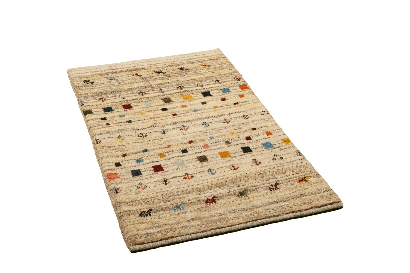 Gabbeh Sonnat — Hand-knotted, 60x92 cm, Beige, 100% Virgin Wool | View 5