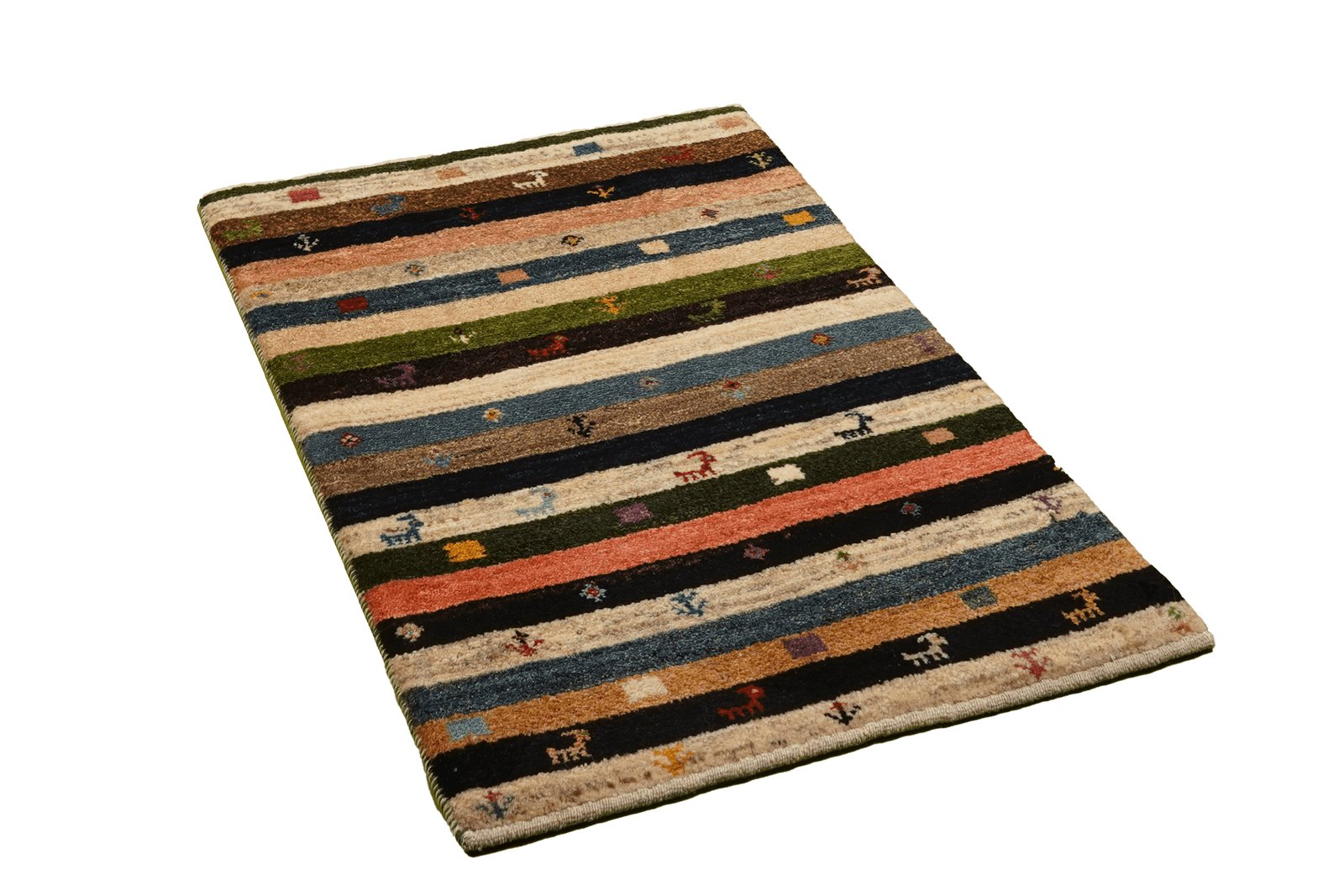 Gabbeh Sonnat — Hand-knotted, 61x93 cm, Multicolor, 100% Virgin Wool | View 4