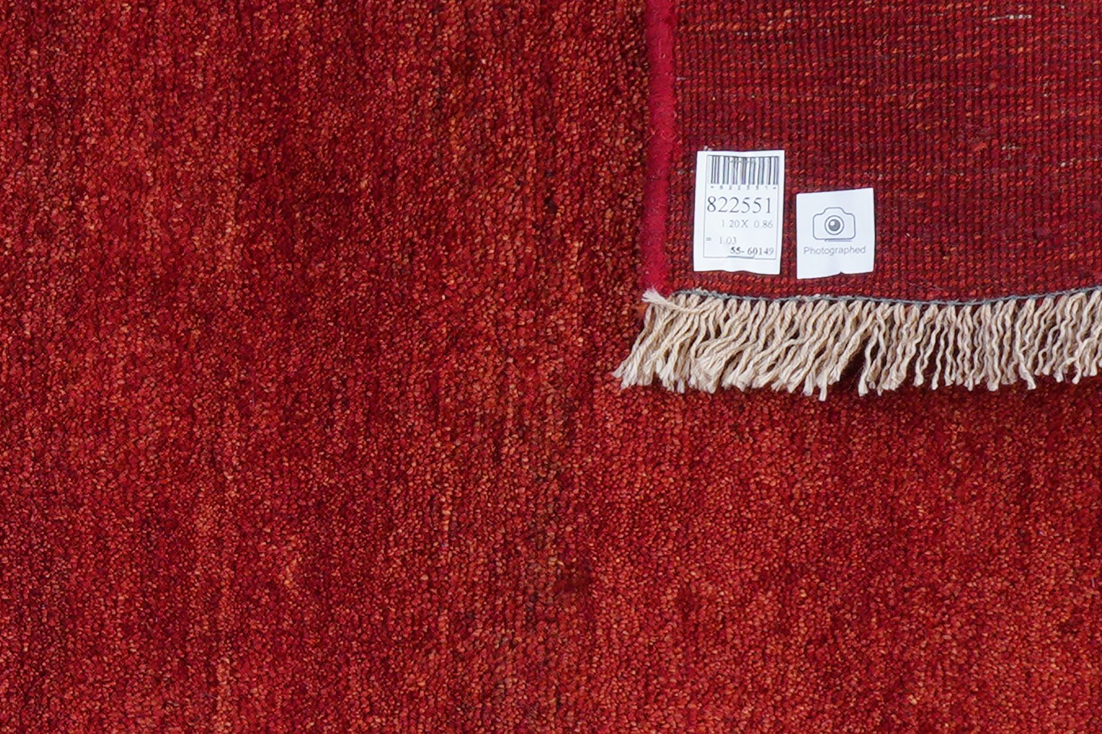 Gabbeh — Hand-knotted, 86x120 cm, Red, 100% Virgin Wool | View 6