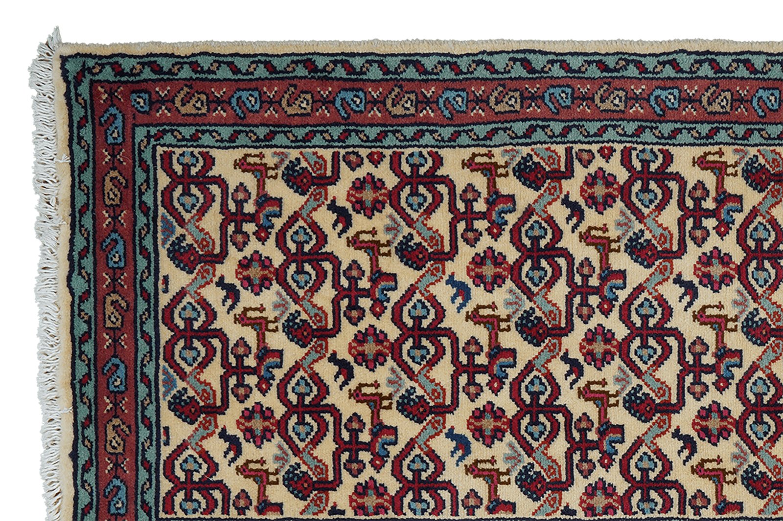 Assadabad — Hand-knotted, 71x192 cm, Beige, 100% Virgin Wool | View 3