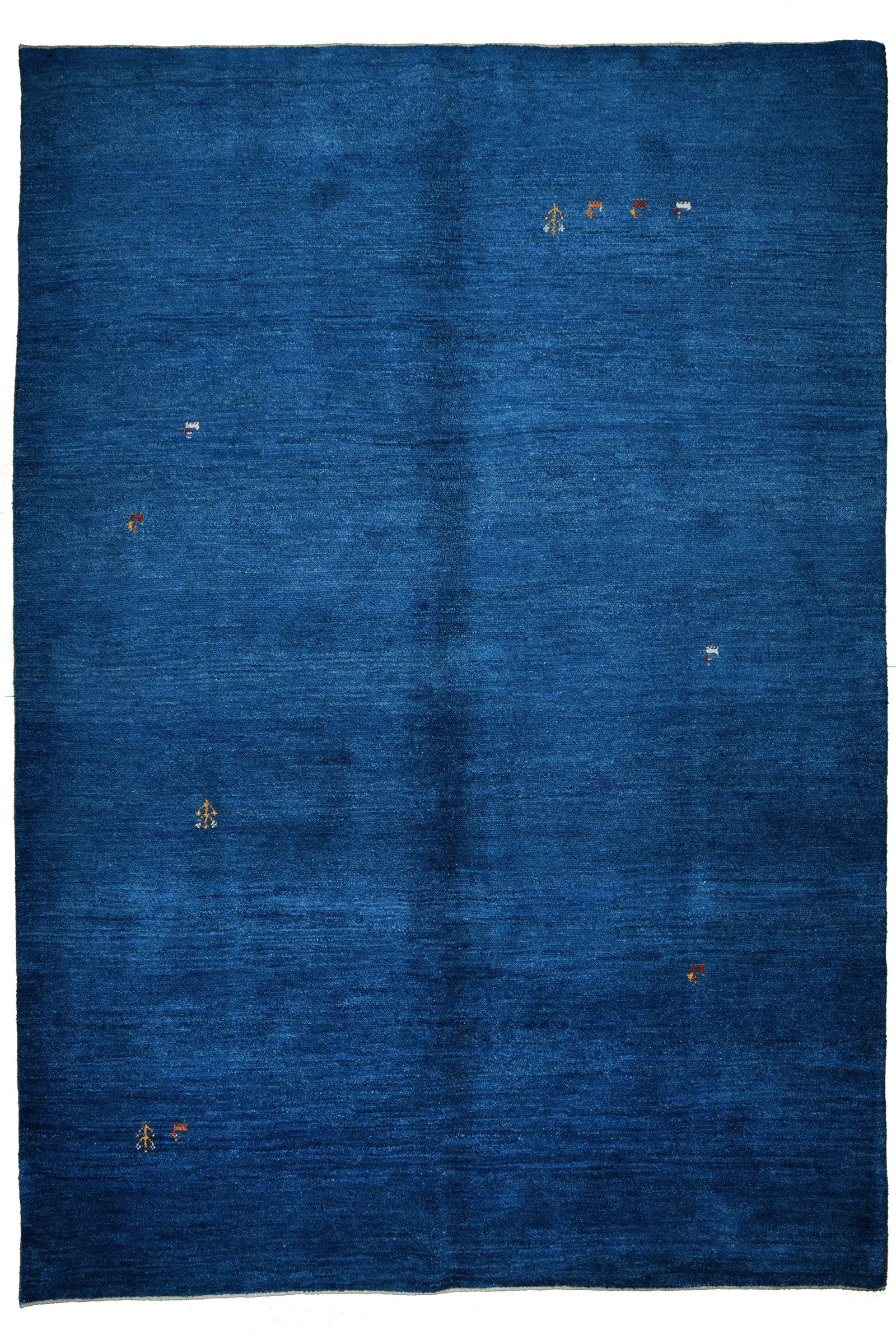 Gabbeh — Hand-knotted, 205x295 cm, Blue, 100% Virgin Wool | Main view