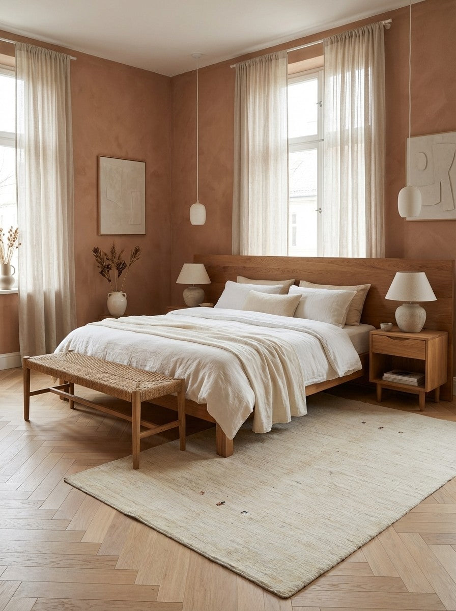 Gabbeh — Hand-knotted, 203x303 cm, Beige, 100% Virgin Wool | Detail view