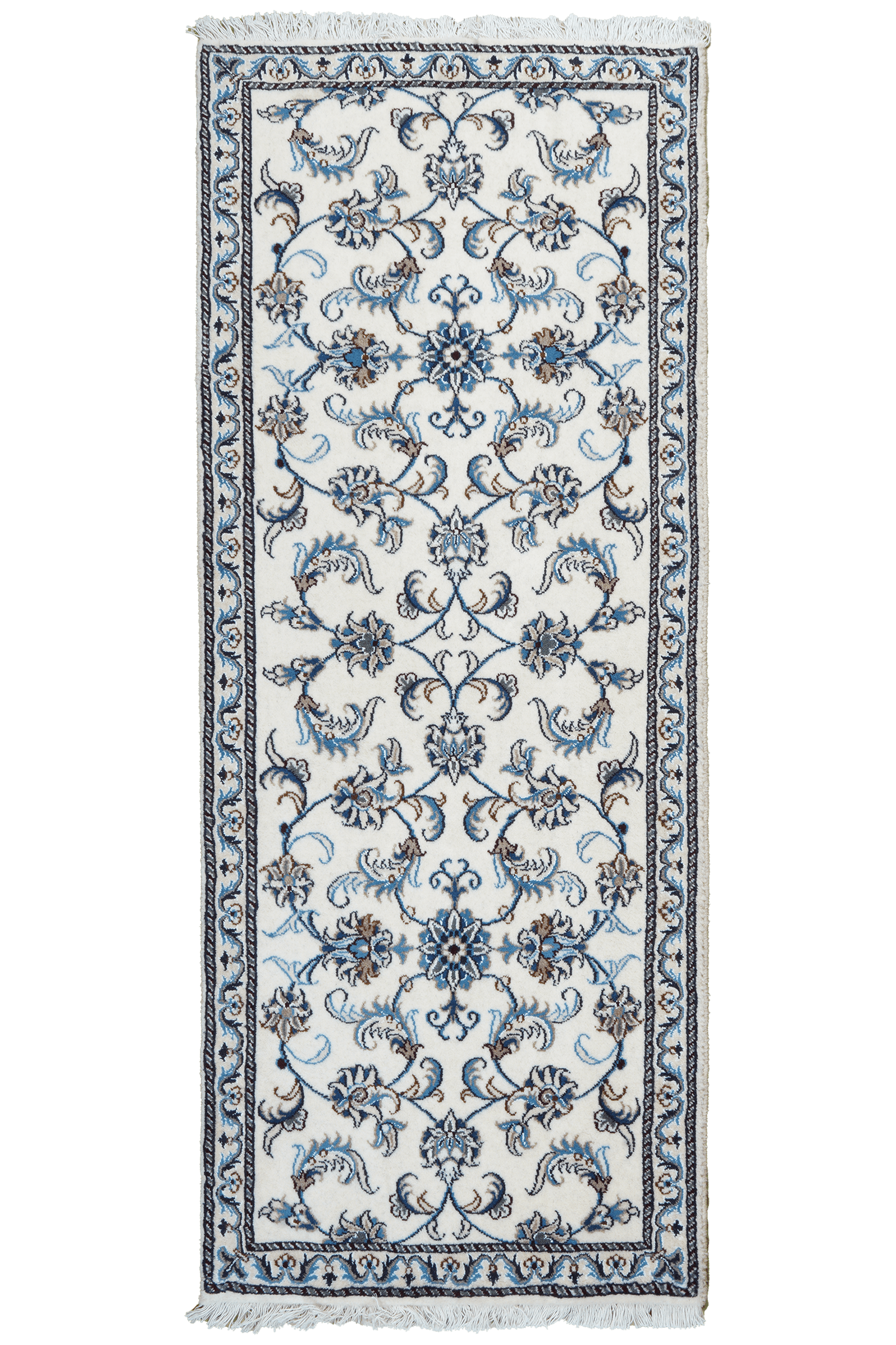 Nain 12La — Handgefertigt, 196x78 cm, Beige, 100% Virgin Wool | Main view