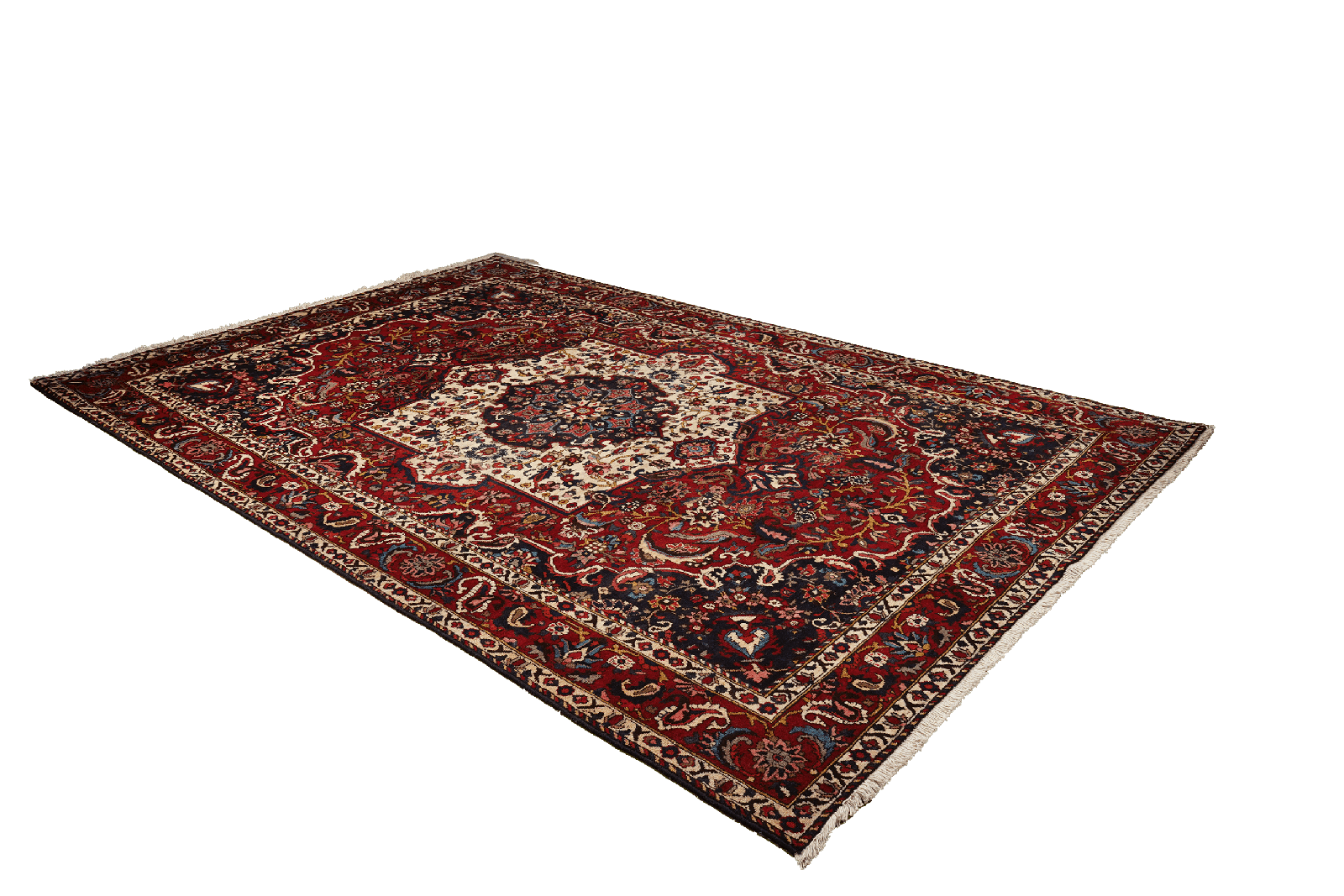 Bakhtiar — Hand-knotted, 202x309 cm, Red, 100% Virgin Wool | View 4