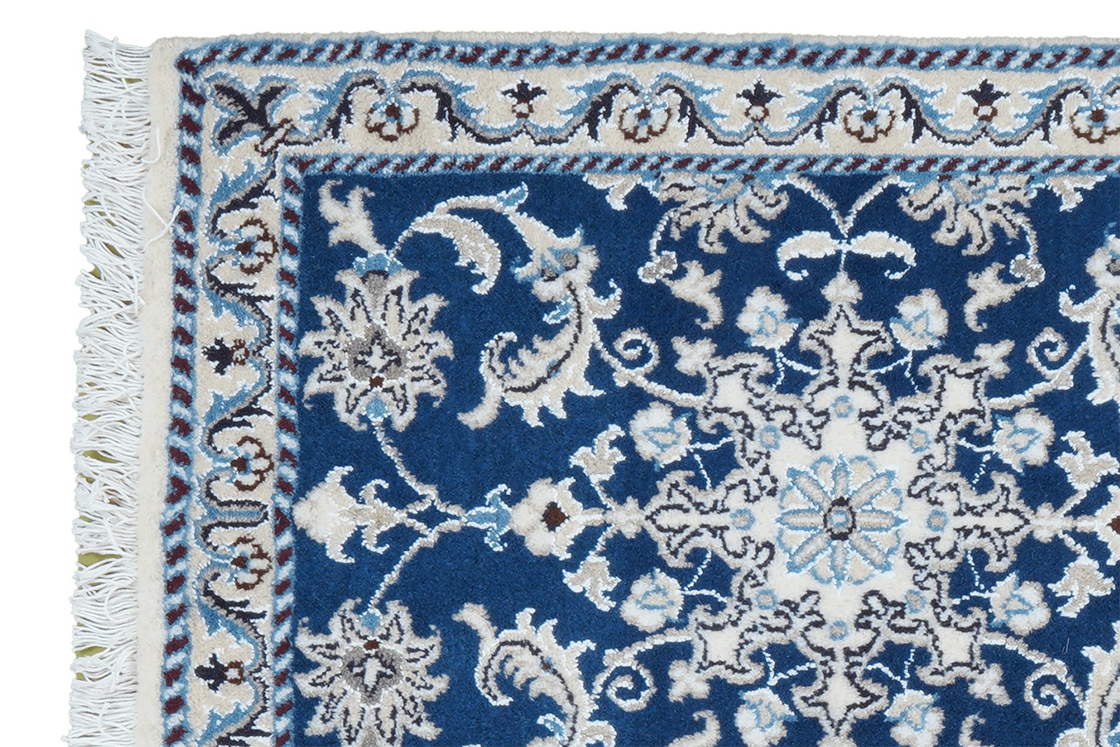Nain 12La — Hand-knotted, 61x88 cm, Blue, 100% Virgin Wool | View 3