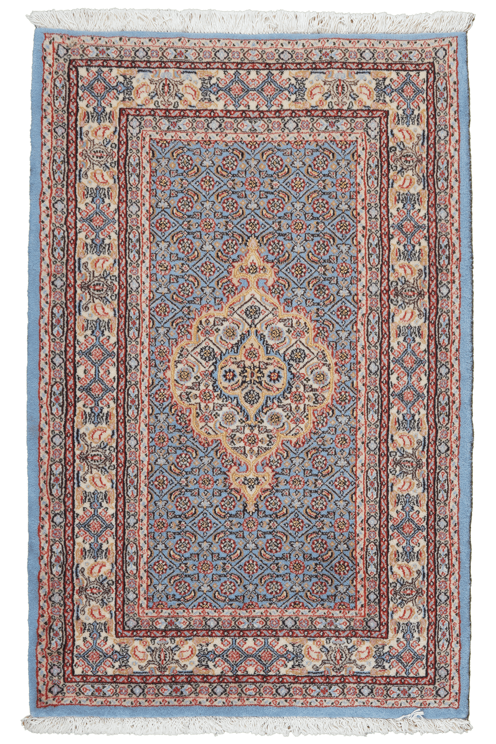 Moud Mahi — Hand-knotted, 77x119 cm, Blue, 100% Virgin Wool | Main view