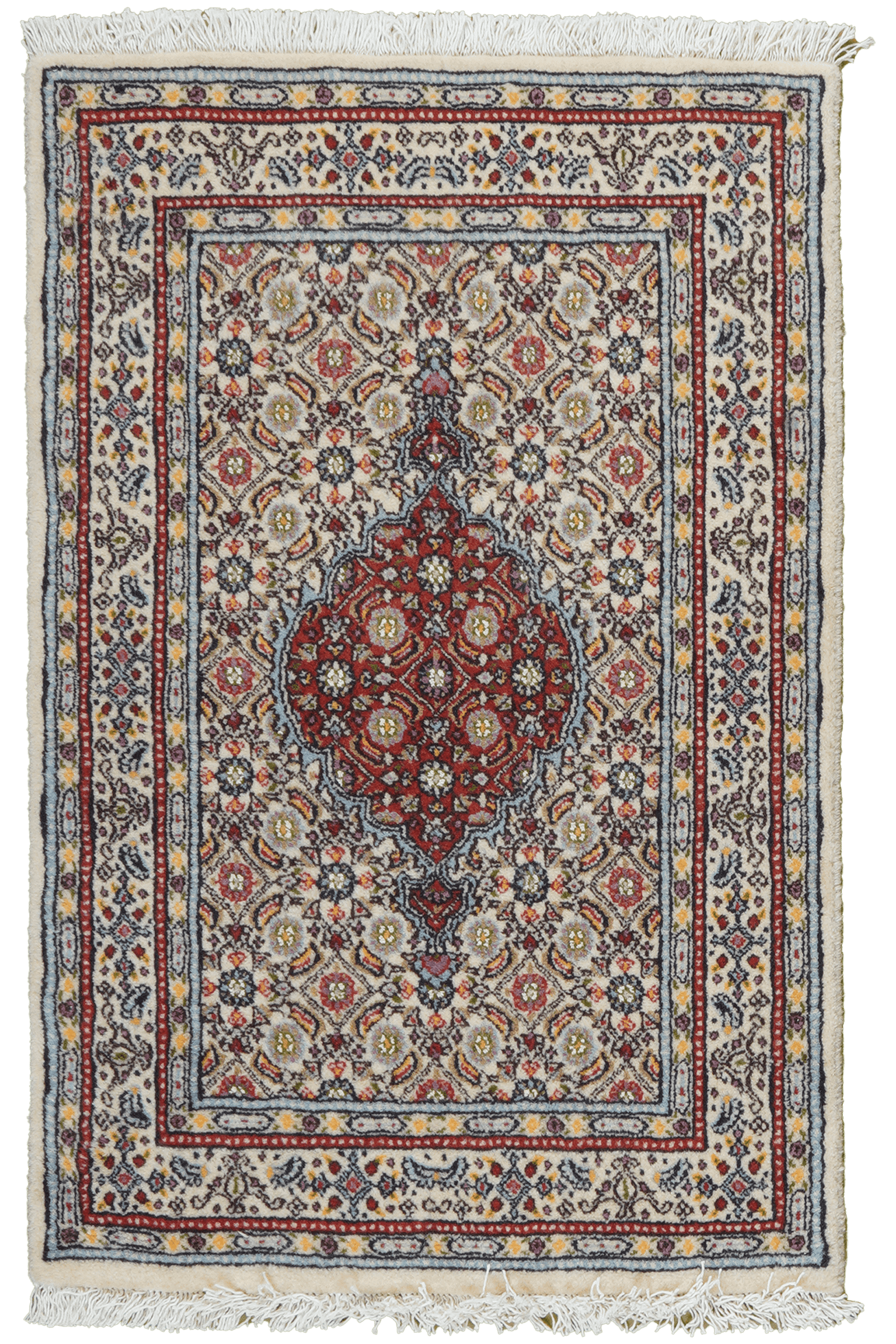 Moud Mahi — Hand-knotted, 58x89 cm, Beige, 100% Virgin Wool | Main view