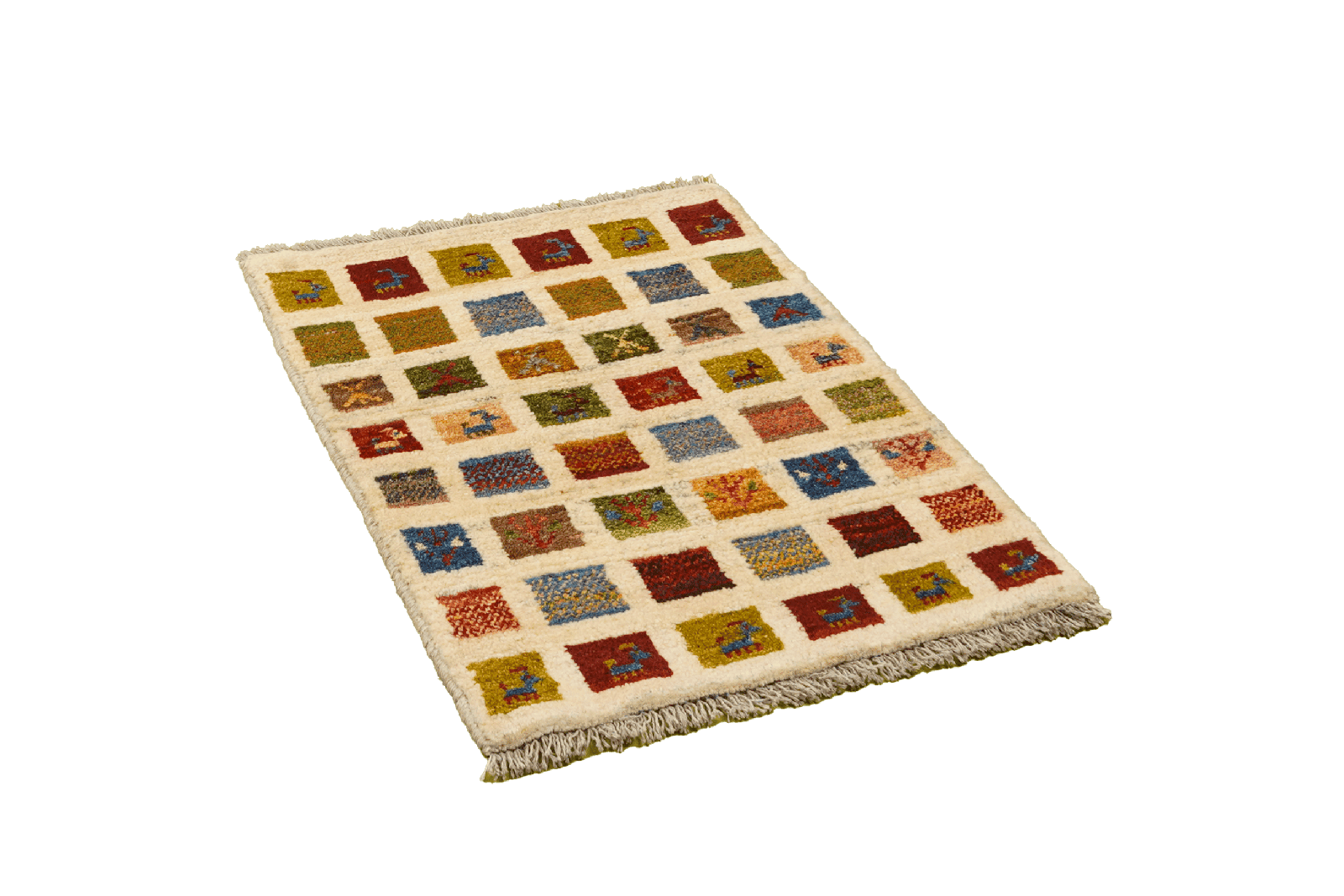 Gabbeh Sonnat — Hand-knotted, 61x88 cm, Beige, 100% Virgin Wool | View 4