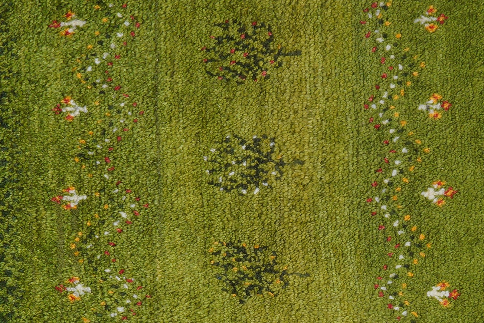 Gabbeh Sonnat — Hand-knotted, 59x89 cm, Green, 100% Virgin Wool | View 8