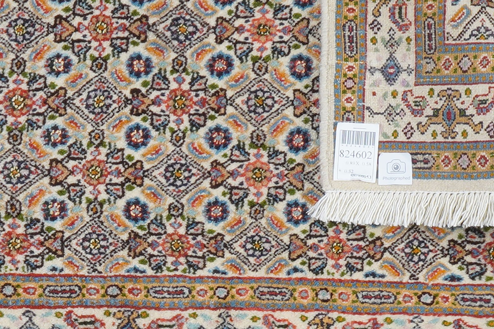 Moud Mahi — Hand-knotted, 58x89 cm, Beige, 100% Virgin Wool | View 6