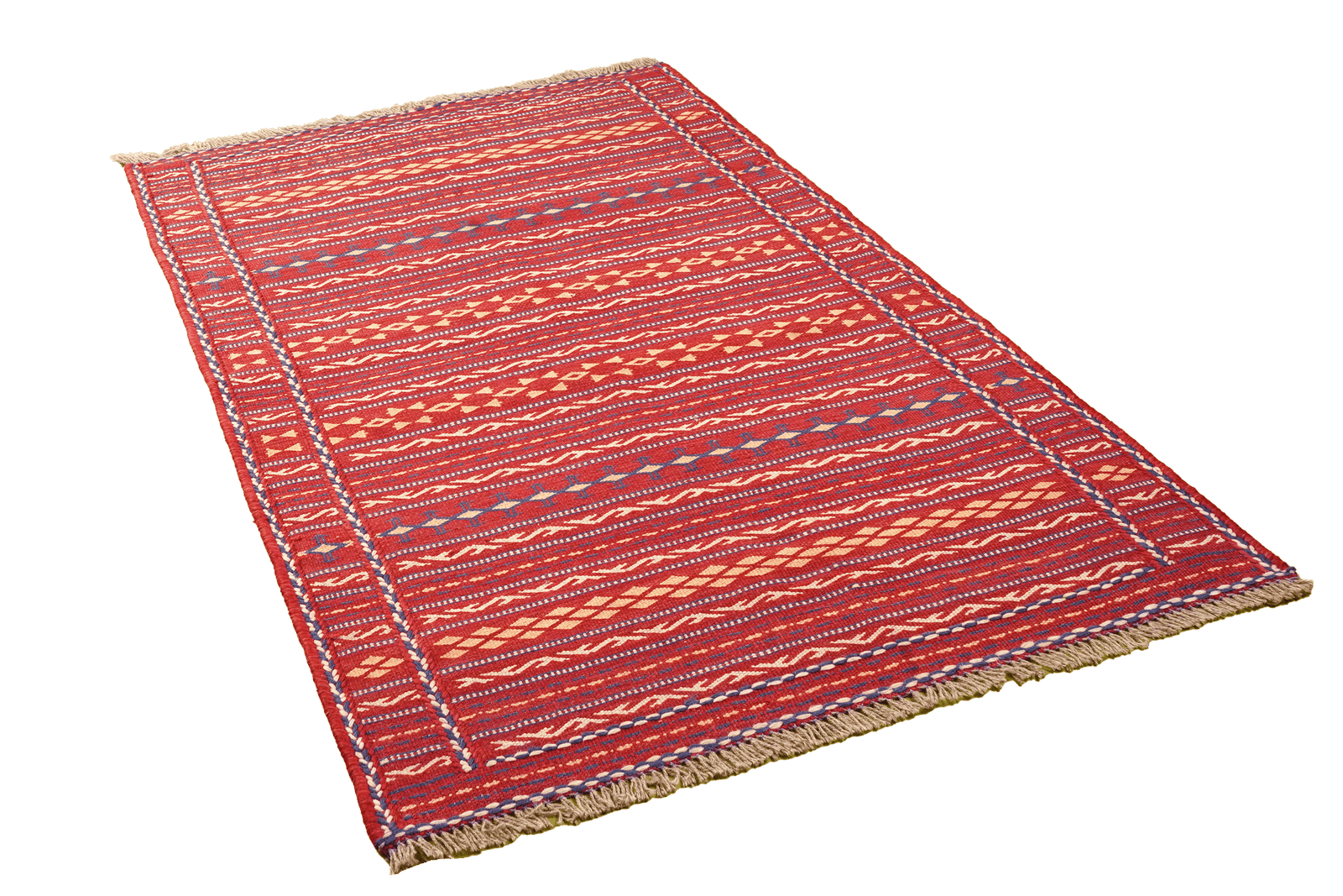 Kelim Kordi — Handmade, 98x157 cm, Red, 100% Virgin Wool | View 4