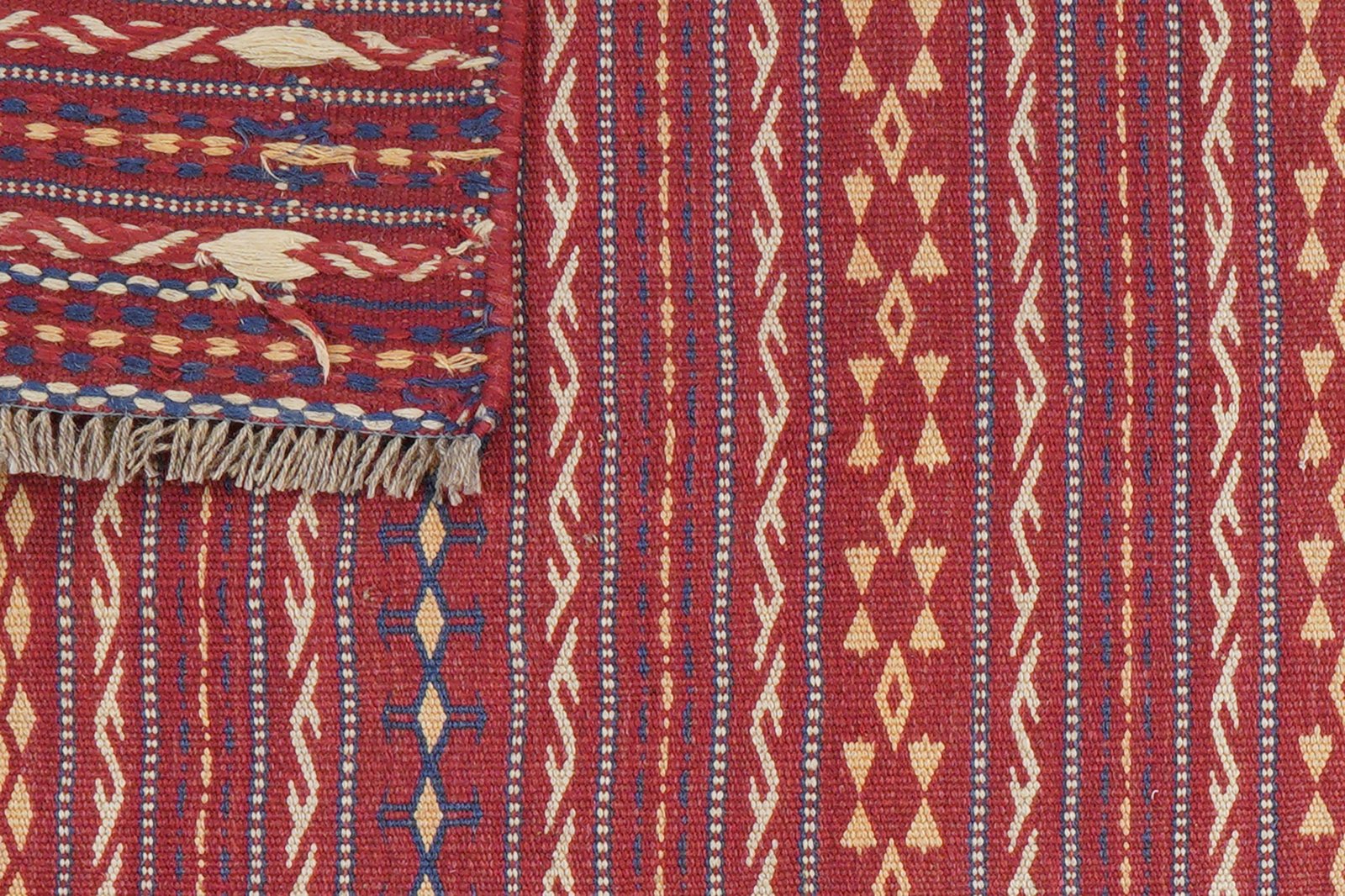 Kelim Kordi — Handmade, 98x157 cm, Red, 100% Virgin Wool | View 7