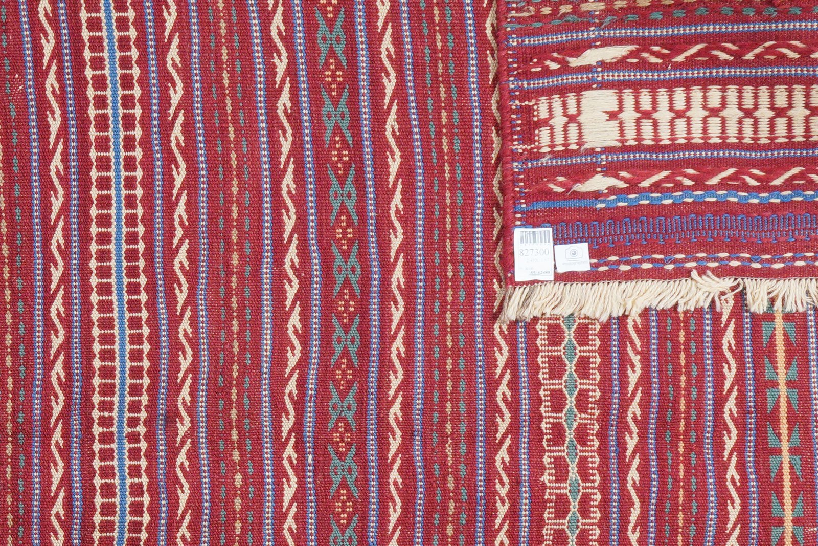 Kelim Kordi — Handmade, 167x243 cm, Red, 100% Virgin Wool | View 5