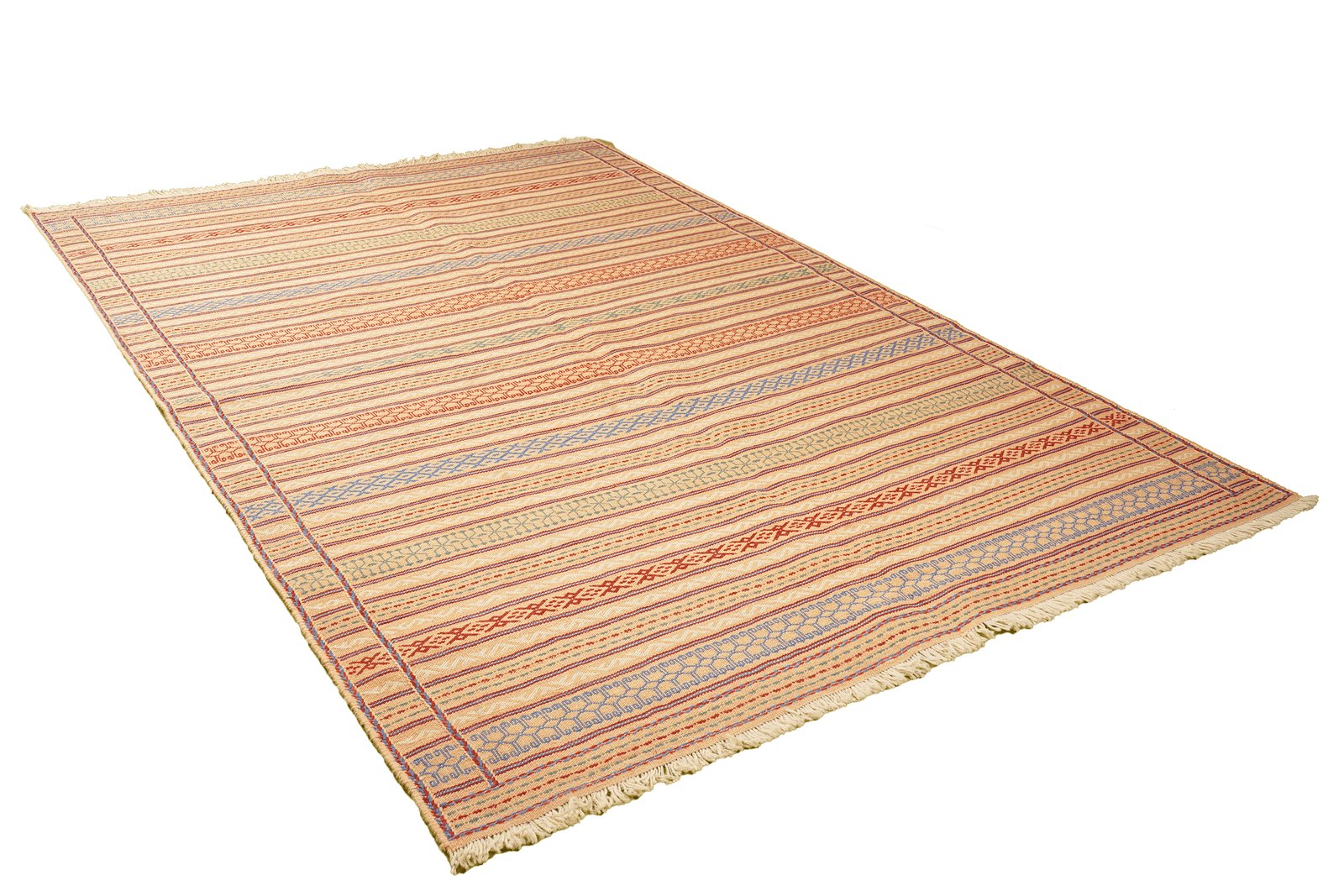 Kelim Kordi — Handmade, 171x245 cm, Beige, 100% Virgin Wool | View 4