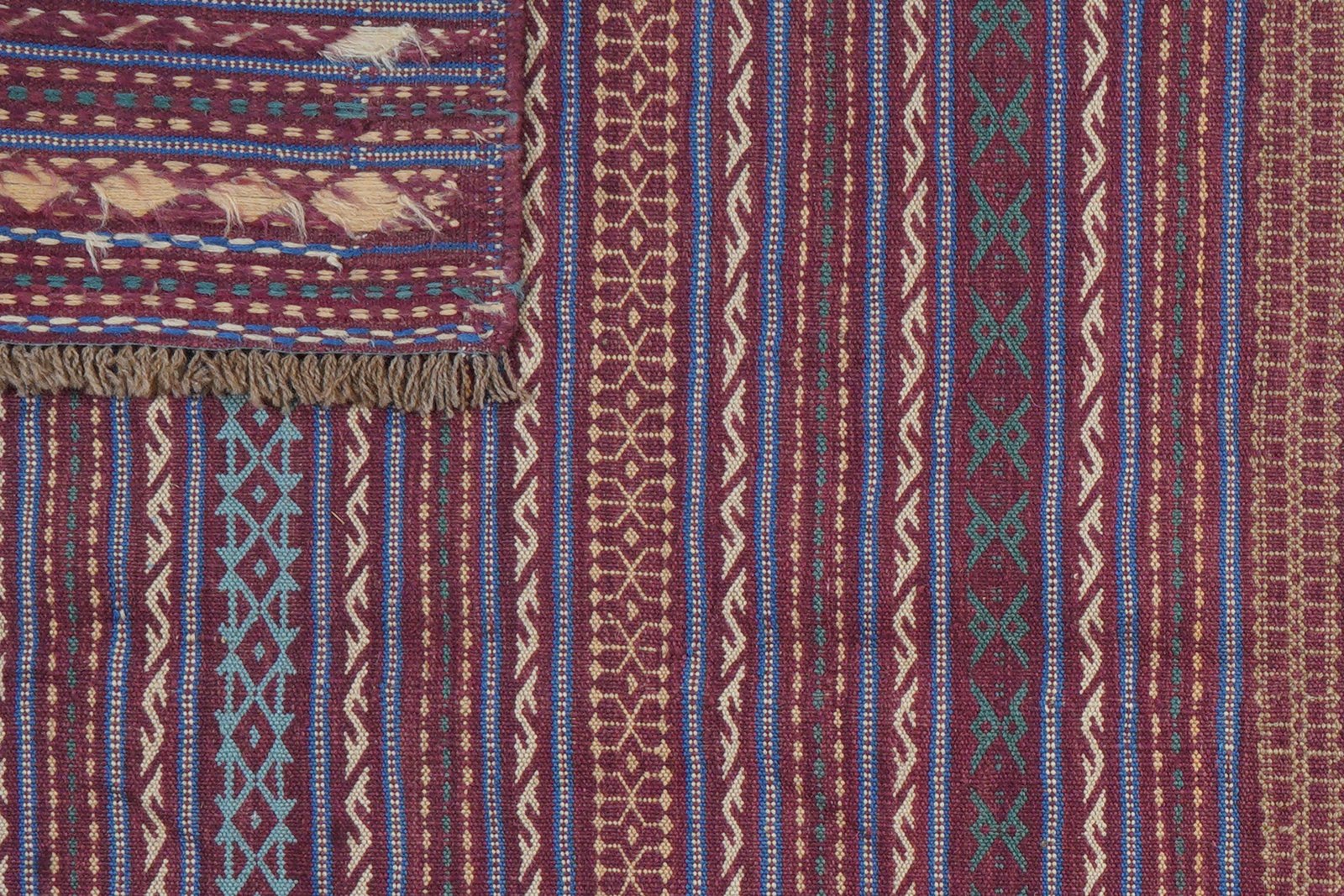 Kelim Kordi — Handmade, 170x238 cm, Violett, 100% Virgin Wool | View 7